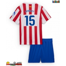Camisa de Futebol Atletico Madrid Clement Lenglet #15 Equipamento Principal Infantil 2025-26 Manga Curta (+ Calças curtas)